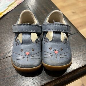Clarks Gray Cat Face Baby Shoes